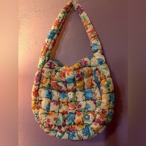 Natural Life Quilted Floral Bag